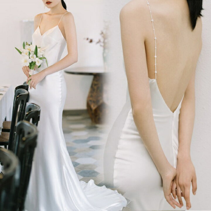 楽天市場】ホルターネック ウエディングドレス ロングドレス  