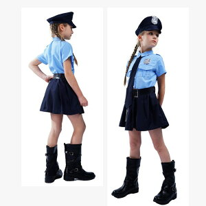 子供 警察官 コスプレ 衣装 ポリス 男の子 女の子 キッズ 仮装 コスチューム 制服 フルセット 帽子 手錠付き ハロウィン 幼稚園 小学生 文化祭 学園祭 発表会 ステージ イベント テーマパーテ