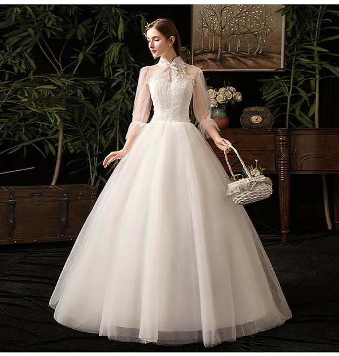 楽天市場】ウェディングドレス 白 ホワイト ロングドレス セットアップ  