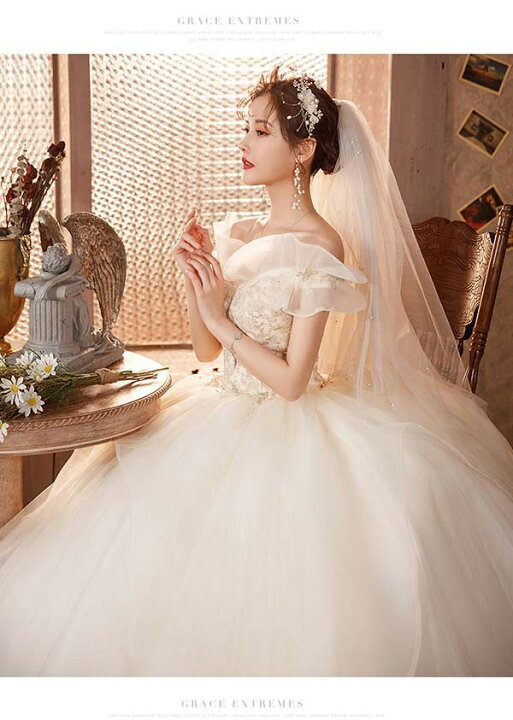 楽天市場】ウェディングドレス アイボリー ロングドレス セットアップ  