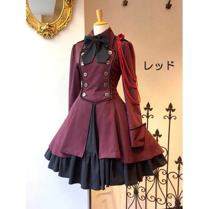 楽天市場】ロリータ ビッグカラー ワンピース単品 クラロリ ゴスロリ 