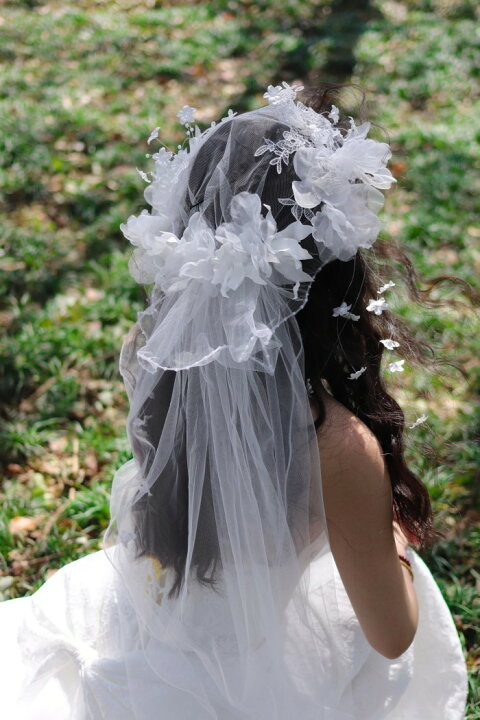 楽天市場】花嫁 結婚式 髪飾り ウエディングベール ヘッドドレス 花 