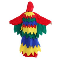 クリスマスハロウィン女の子コスプレ動物子供キッズオウムコスチュームぬいぐるみ仮装着ぐるみパーティー親子舞台衣装演出学園祭文化祭イベント前ファスナーオールインワンeb002x1x1l6
