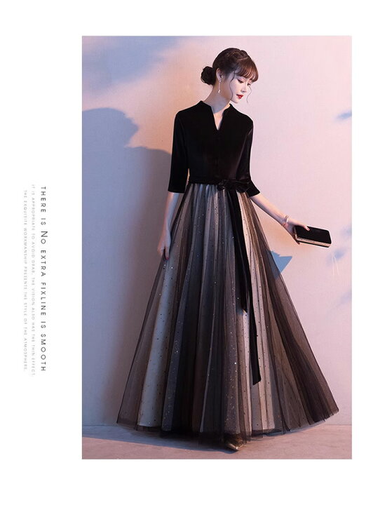 楽天市場】ロングドレス 演奏会 黒 ドレス パーティードレス 大きい  