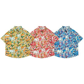 アロハシャツ 男女兼用 シャツ レディース メンズ 開襟シャツ 夏物 ハワイアン アロハシャツ半袖 大きいサイズ ゆったり 体型カバー ヴィンテージ風 シンプルデザイン 半袖 オープンカラー カジュアル ストリートリゾート レトロ dd021z7z7x5