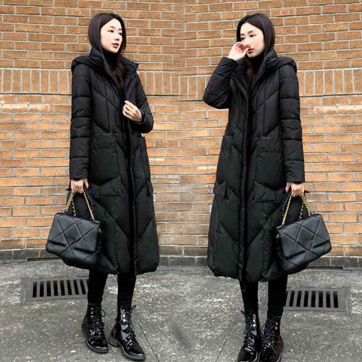 楽天市場】ダウンコート レディース ロング ベンチコート フード  