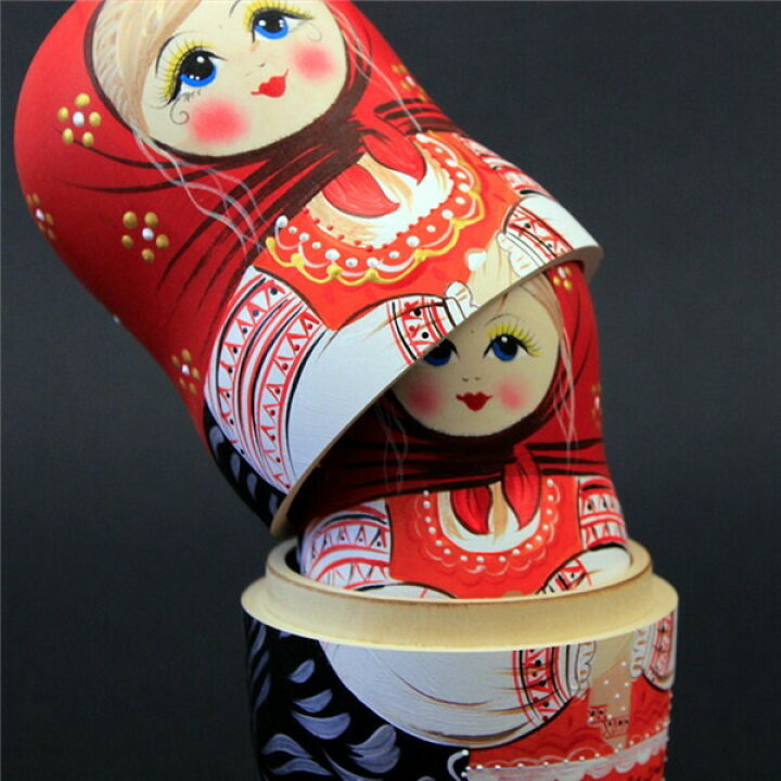 楽天市場】マトリョーシカ ロシア人形 木製 7体セット 伝統工芸品 