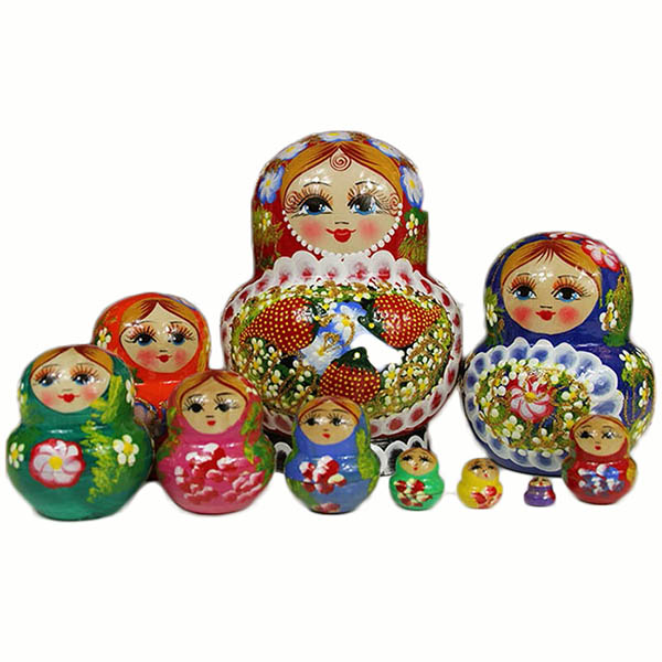 楽天市場】ロシア 人形 マトリョーシカ クリスマス オブジェ 10個組17