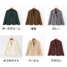卒業式 スーツ 女の子 ブレザー ジャケット 学生服 中学生 高校生 なんちゃって制服 スクールブレザー 長袖 テーラードジャケット 無地 カジュアルスーツ S M L XL 入学式 卒園式 発表会 七五三 黒 紺 ベージュ グレー 深緑 赤 白 茶色 dt351c0c0l6