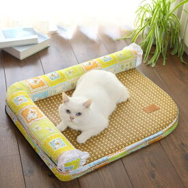 犬 ベッド 猫 ベッド ペットベッド 夏 猫用 猫マット ござ ペット ソファー クッション 暑さ対策 安眠 寝台 涼感マット 熱中症 対策 通気 接触冷感 ぐっすり眠る 通気性 抗菌防臭 休憩所 洗