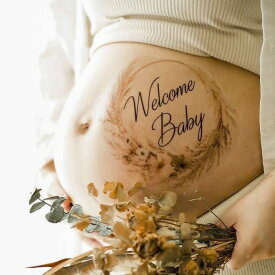 ススキ タトゥーシール シンプル マタニティシール マタニティペイントシール マタニティフォト ベリーペイント マタニティマーク マタニティキーホルダー マタニティロゼット 月齢カード 母子手帳 マタニティフォトシール マタニティフォト シール