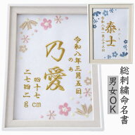 ★デザイン12種類★ 刺繍 命名書 命名 命名紙 バースボード タペストリー 名入れ スタイ 刺繍命名書 マタ…