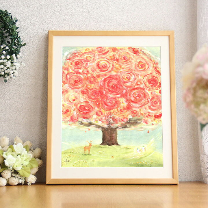 楽天市場】絵画 壁掛け インテリア 絵 花の木 「いのちの樹」 風景 