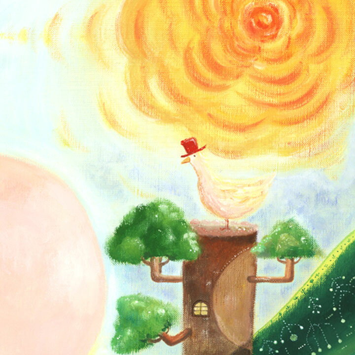 楽天市場】絵画 くじら インテリア 風景 「大地の妖精と旅するクジラ  