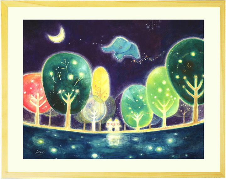 楽天市場】絵画 風景 「心の森が 輝く時間」 風景画 癒し プレゼント 