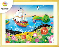 絵画 海 風景 日の出 インテリア「輝きの朝」 額入り 自然 風景画 玄関に飾る絵 風水 開運 金運 鳥 アー…