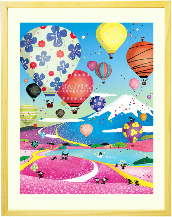 楽天市場】【New】 絵画 富士山 芝桜 「いつまでも どこまでも」□M 