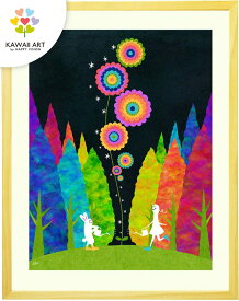 絵画 インテリア 欧風 花の絵「願い」おしゃれ 動物 かわいい絵画 家に飾る絵 壁掛け 部屋 おしゃれ 可愛い 花の絵 アートポスター 北欧 額付き ウサギ 壁飾り 額絵 癒される絵 人気 開店祝い 開業祝い 画家 絵通販 絵販売 KAIGA