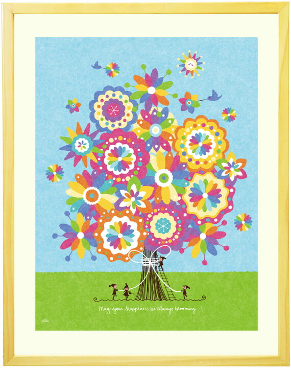 楽天市場 絵画 インテリア 幸せアート 幸せの花束 虹色 Lサイズ 玄関に飾る絵 風水 額入り リビング 壁掛け 絵 アートポスター おしゃれ アートパネル 花の絵 玄関 おすすめ 壁飾り 受付 美容室 幼稚園 保育園 店舗 ウェルカムボード 事務所 学校 人気 インテリア