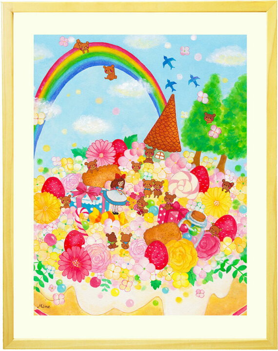 楽天市場】絵画 不思議の国のアリス 「幸せを花束に込めて」□Sサイズ 