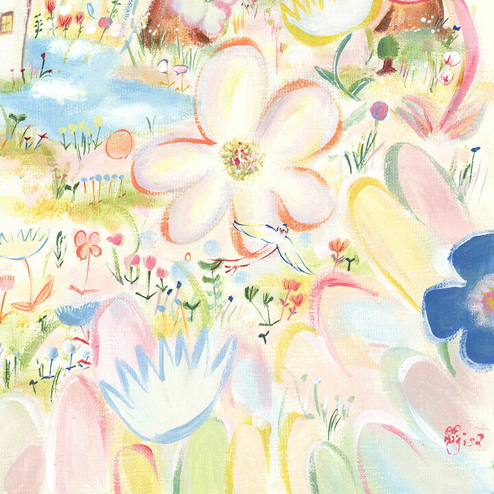 楽天市場】絵画 花 庭園 イングリッシュガーデン 「つなぐ」□Mプラス 