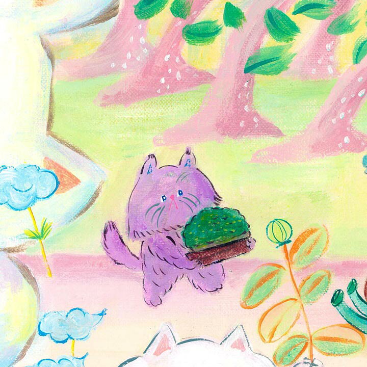 楽天市場】絵画 猫 12匹の猫 「365のレシピ」□Sサイズ□ 猫の絵 