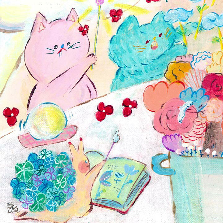 楽天市場】絵画 猫 12匹の猫 「365のレシピ」□Sサイズ□ 猫の絵 