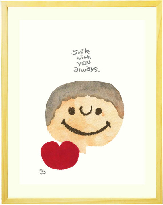 楽天市場 プレゼント 笑顔 元気が出る絵 Smile With You Always ミニサイズ 贈り物 癒しグッズ 誕生日プレゼント 女友達 恋人 彼女 代 30代 40代 女性 インテリア雑貨 女子 退院祝い 快気祝い 病気 入院 お見舞い 品物 癒しグッズ 新築祝い ギフト 人気 絵画