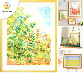 【初回限定 送料無料 】 KAWAII ART 体験版 絵 (お一人様1点限り ミニサイズ 額入り ) インテリア 雑貨 絵画 グッズ 置物 おしゃれ 誕生日プレゼント 母 女性 結婚記念日 プレゼント 妻 壁 飾り かわいい 人気
