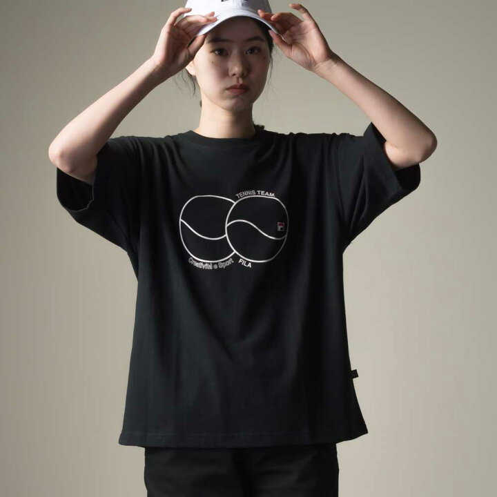 レディース Tシャツ Sサイズ 【FILA】フィラ クルーネックシャツ FM9809 半袖 トップス カジュアル コットン 綿 HAPTIC ハプティック | HAPTIC(ハプティック)