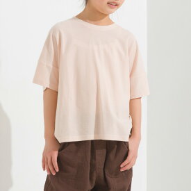 【OMNES】キッズ 梨地ビックボックス半袖Tシャツ KIDS 子供服 子ども服 カットソー ボックスTシャツ 100cm 110cm 120cm 130cm 140cm HAPTIC ハプティック