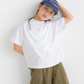 【ハプティックhbF】【OMNES】キッズ コットンベア天 半袖Tシャツ 子ども服 子供服 女の子 男の子 kids クルーネック カットソー 100cm 110cm 120cm 130cm 140cm HAPTIC ハプティック