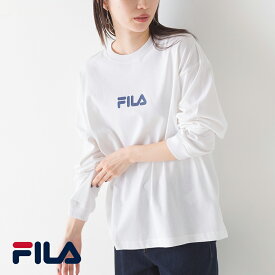 【限界値引き!在庫一掃セール開催中】レディース Tシャツ Sサイズ 【FILA】フィラ クルーネックシャツ FM9835 長袖 トップス カジュアル コットン 綿 HAPTIC ハプティック