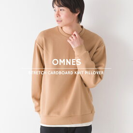 【ハプティックhbI】【OMNES Another Edition】メンズ ストレッチダンボールニット プルオーバー Mサイズ Lサイズ mens きれいめ カジュアル 長袖 ダンボール素材 HAPTIC ハプティック