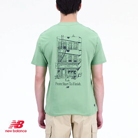 【NEW BALANCE】NB Essentials Caf NB ショートスリーブTシャツ MT31559 半袖Tシャツ ロゴTシャツ カジュアル トップス バックプリント Sサイズ Mサイズ Lサイズ XLサイズ HAPTIC ハプティック