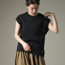 【hbD】レディース Tシャツ フリーサイズ 【OMNES】ヘビーウェイト ポケット付ノースリーブTシャツ ホワイト グレー ブラック ベージュ HAPTIC ...