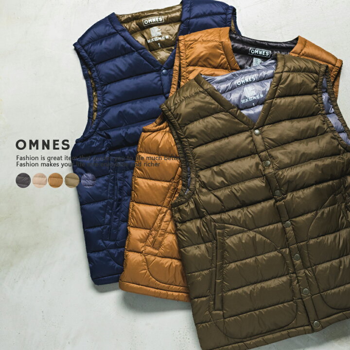 楽天市場 Omnes ユニセックス 高密度ナイロンvネックダウンベスト レディース メンズ インナーダウン アウター 軽量 カジュアル 秋冬 防寒 Haptic ハプティック Haptic ハプティック