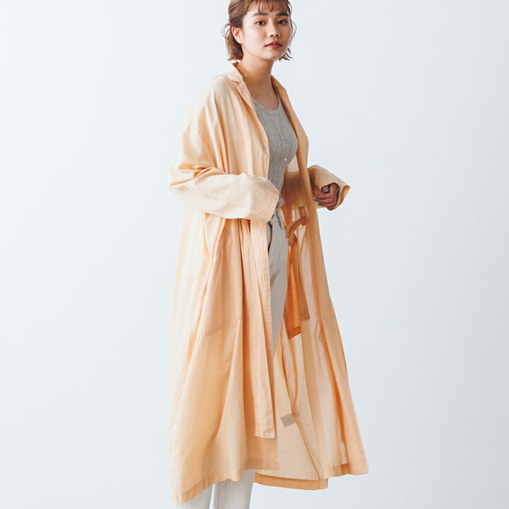 楽天市場 Omnes 綿サテンガーゼ ローブワンピース レディース フリーサイズ ロングワンピース マキシワンピース カジュアル 長袖 羽織り Haptic ハプティック Haptic ハプティック