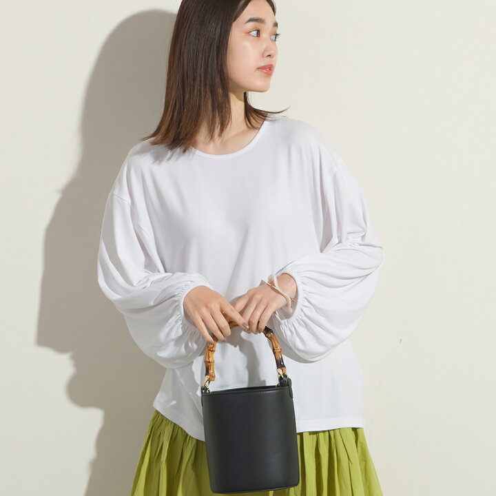 楽天市場 Omnes Trpu 袖ボリューム7分袖トップス Tシャツ レディース フリーサイズ 七分袖 クルーネック カジュアル シンプル カットソー 接触冷感 Haptic ハプティック Aクーポン対象 Haptic ハプティック
