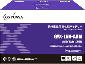 GS YUASA�iGS���A�T�jGYX-LN4-AGM ���B�Ԑ�p�����\�o�b�e���[ �A�C�h�����O�X�g�b�v�ԑΉ��o�b�e���[