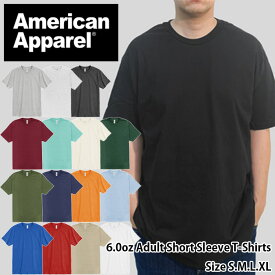 【2点までメール便対応】American Apparel/6.0oz Adult Short Sleeve T-Shirts(アメリカンアパレル/6.0オンスショートスリーブTシャツ)【T1301/アメアパ/AAA/TEE/半袖/メンズ/無地/ビッグサイズ展開/ユニフォーム/ダンス衣装/激安】【39ショップ送料無料ライン対応】