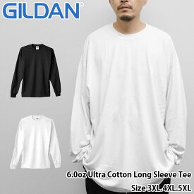 【メール便対応】【3XL,4XL,5XLサイズ】GILDAN/6.0oz Ultra Cotton Long Sleeve Tee(ギルダン/6オンスウルトラコットンロンT)【T2400/ロンティー/長袖Tシャツ/無地/メンズ/ビッグ大きいサイズ展開/ユニフォーム/制服/ダンス衣装/激安】【39ショップ送料無料ライン対応】