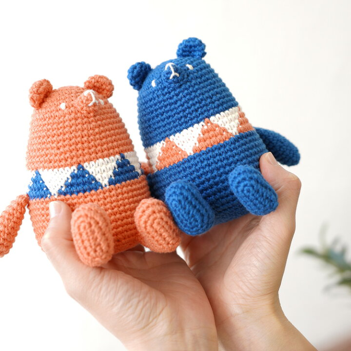 楽天市場 原ウール Knitworm 編み物キット おすわりクマさんキット 編み物キット あみぐるみ 編みぐるみ クマ くま 手作りバッグ キット ミドリノクマさん 手芸 毛糸 おうち時間 趣味 ハンドメイド 手作り かわいい セット 編み物セット ニットワーム Harawool