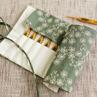 期間限定20%OFF！【ソーイングキット】T24-3 かぎ針ケース 生地 刺繍生地 ポケット コンパクト ハンドメ…