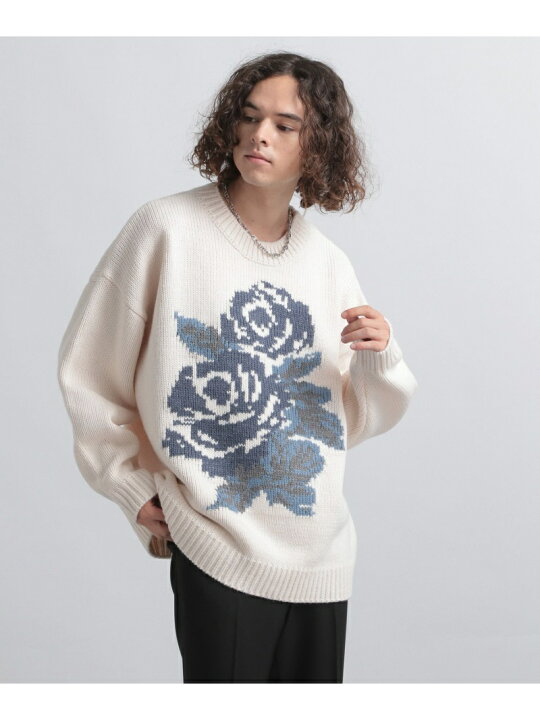 楽天市場】【SALE／20%OFF】(M)フロントフラワーモチーフニット HARE 