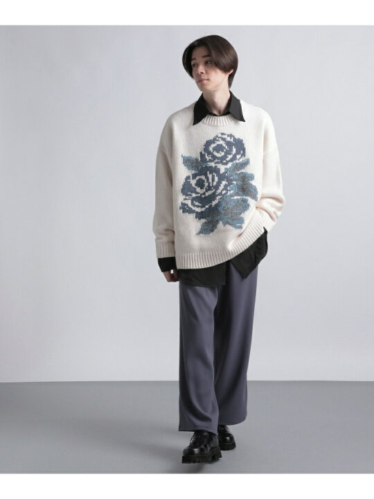 楽天市場】【SALE／20%OFF】(M)フロントフラワーモチーフニット HARE 
