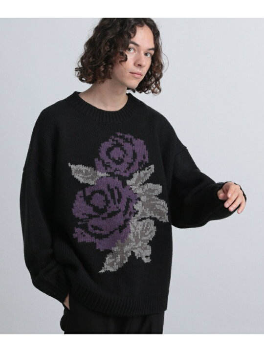 楽天市場】【SALE／20%OFF】(M)フロントフラワーモチーフニット HARE 