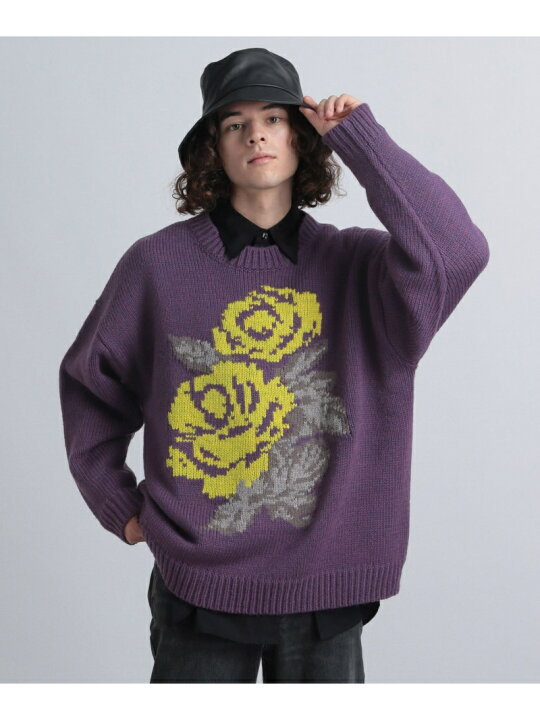 楽天市場】【SALE／20%OFF】(M)フロントフラワーモチーフニット HARE 