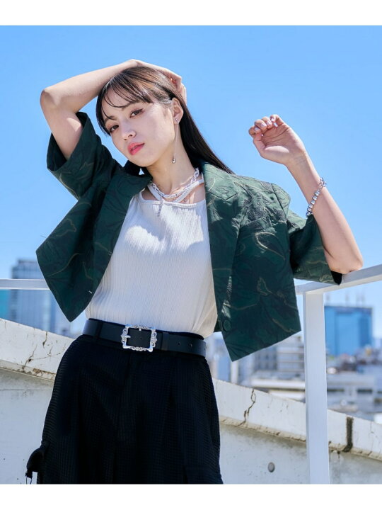 楽天市場】【SALE／35%OFF】フラワーシシュウショートジャケット HARE 