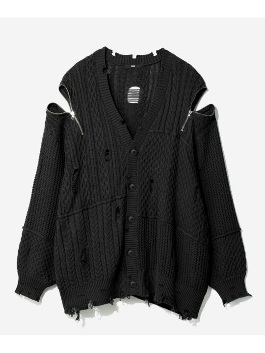 楽天市場】BIGダメージZIPカーディガン HARE ハレ トップス ニット  